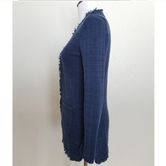 CAbi 181 Blue Dutchess Cardigan Raw Hem Small - Picture 7 of 7